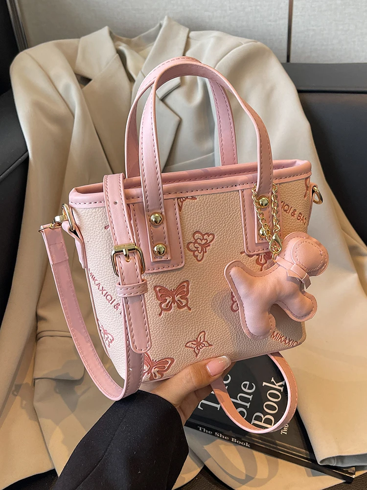 Портативная модная женская сумка-ведро с бантом осень-зима 2024 корейская простая