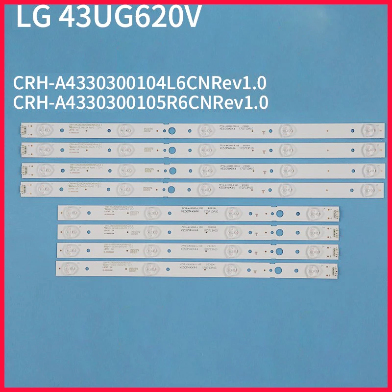 LG 43 ug620v 43UJ620V 43UJ6200-UA Panasonic TV TH-43FX680C SW43D09L-ZC22AG CRH-A4330300104L6CNRev1.0 için yeni LED arka ışık şeridi