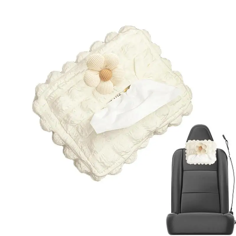 

Tissue Holder For Car Car Tissues Napkin Holder Backseat Tissue Holder Storage Organizer Cute Flower Car Tissue Container Napkin