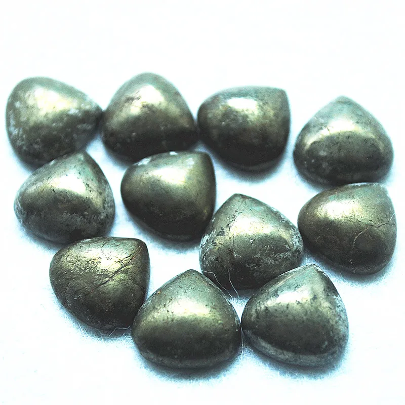 

Бусины-кабошоны из натурального пирита, 14 мм, 5 шт.