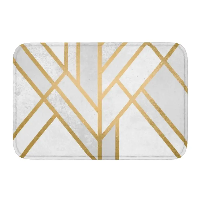 

Art Deco Geometry Abstract Pattern Doormat Non-Slip Entrance Bath Kitchen Floor Door Mat Geometry Toilet Rug Carpet Footpad