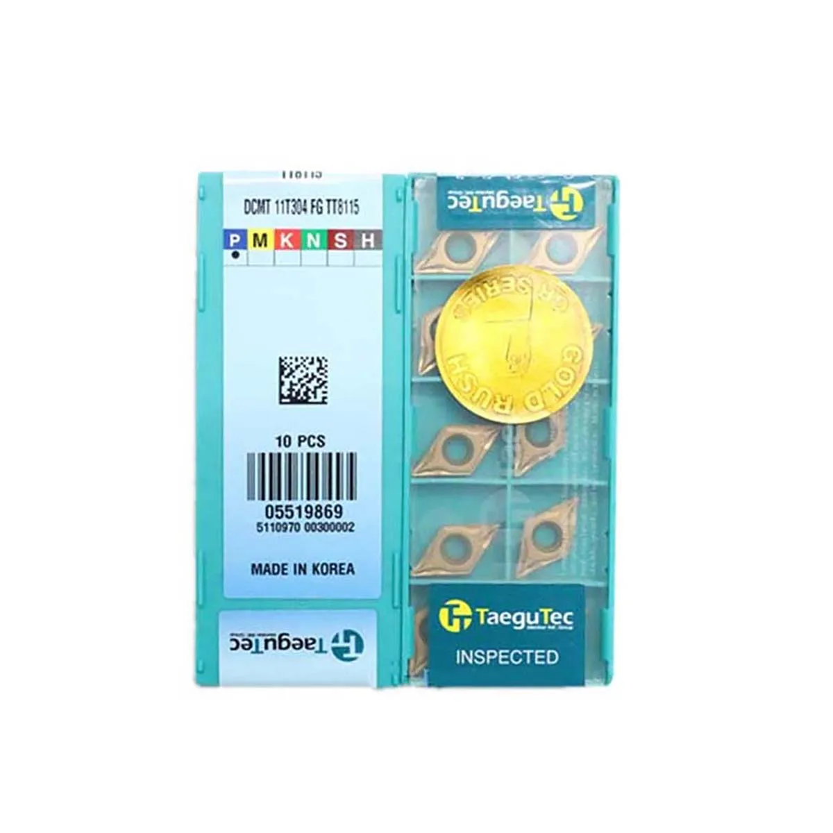 

TaeguTec 100% Original DCMT DCMT070208 DCMT11T304 DCMT11T308 DCMT070204 TT8115 Medium Roughing Carbide Turning Inserts