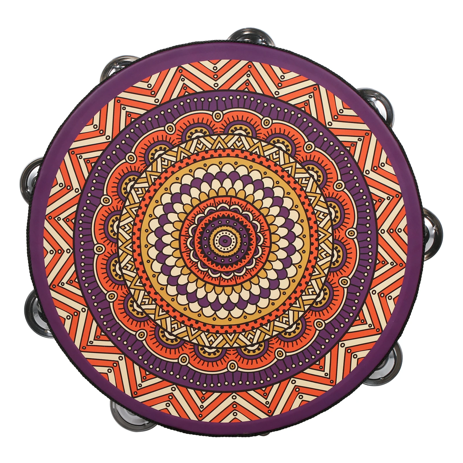 10-дюймовый деревянный тамбурный ручной барабан с двойным рядом 16 шт.