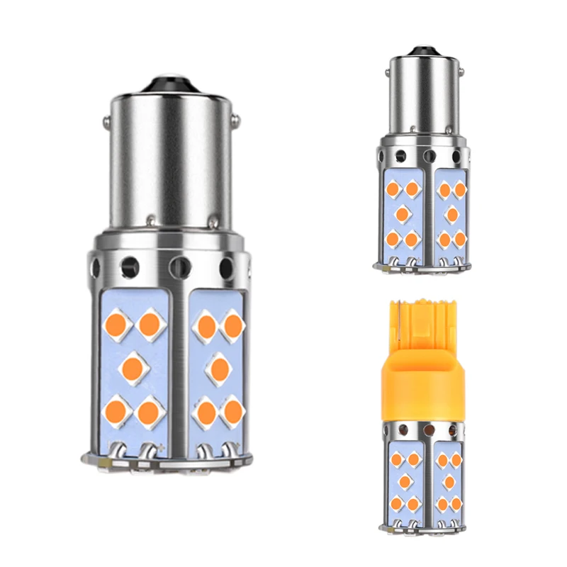 Светодиодная лампа 3030 35SMD Canbus для автомобильных указателей поворота Янтарное