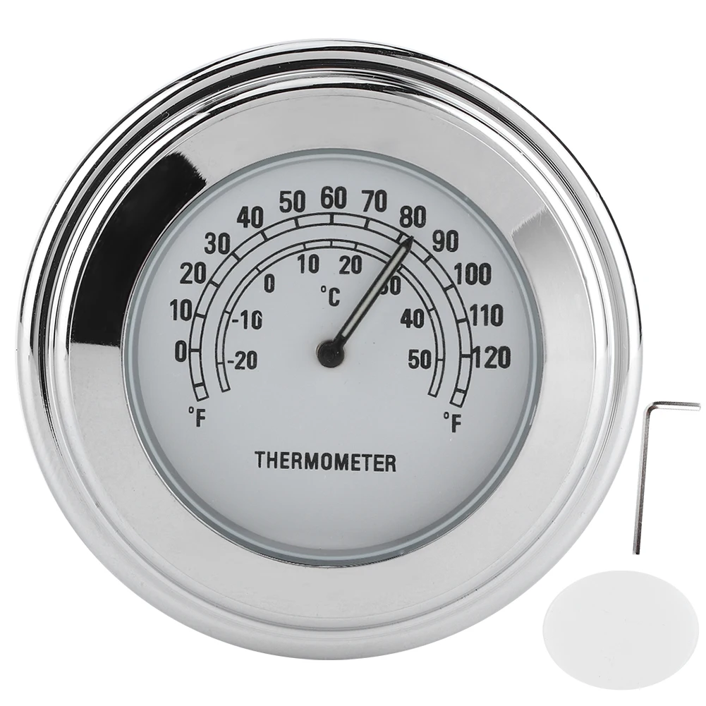 

Термометр с креплением на руль 1 дюйм-20 ℃-50 ℃ измерительный циферблат погодостойкий для мотоцикла (белый) Руль