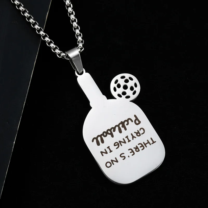 Оригинальное инновационное ожерелье из нержавеющей стали с маркировкой Pickleball