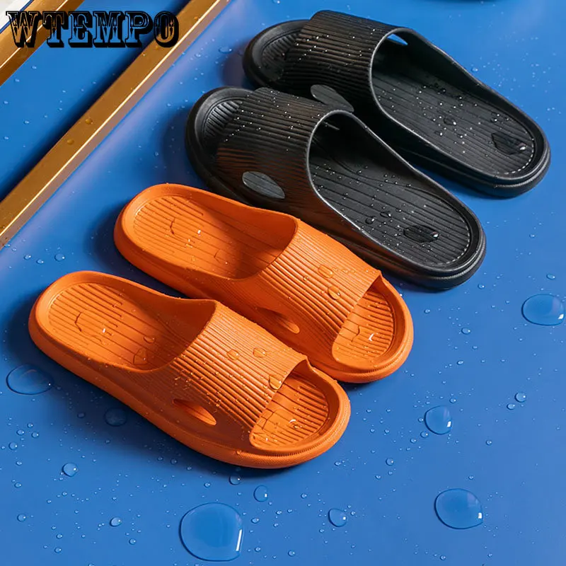 Summer Slippers Bathroom Platform Non-Slip Flip Flops Home Beach Couples Sandals Slides Indoor Outdoor Women Shoes Dropshipping