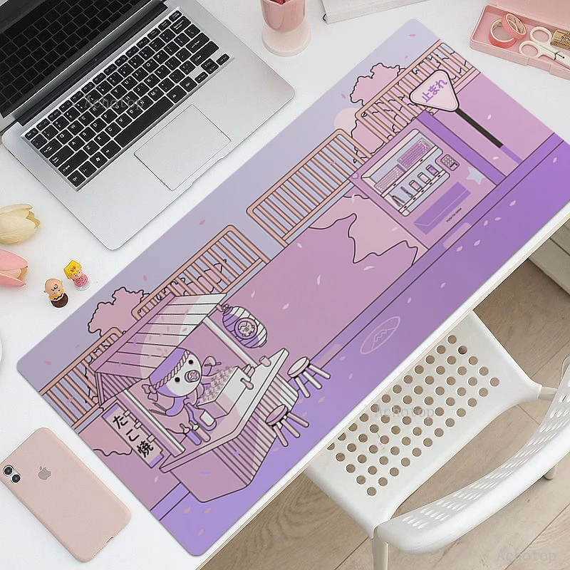 anime large mouse pad rubber keyboard mousepas cartoon octopus kawaii gaming mouse pad desk mat for laptop gamer pad carpet free global shipping