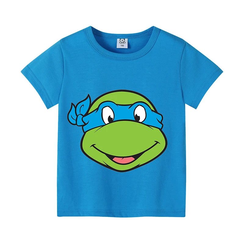 Детская футболка Черепашки-ниндзя летняя одежда TMNT аниме-фигурки модная
