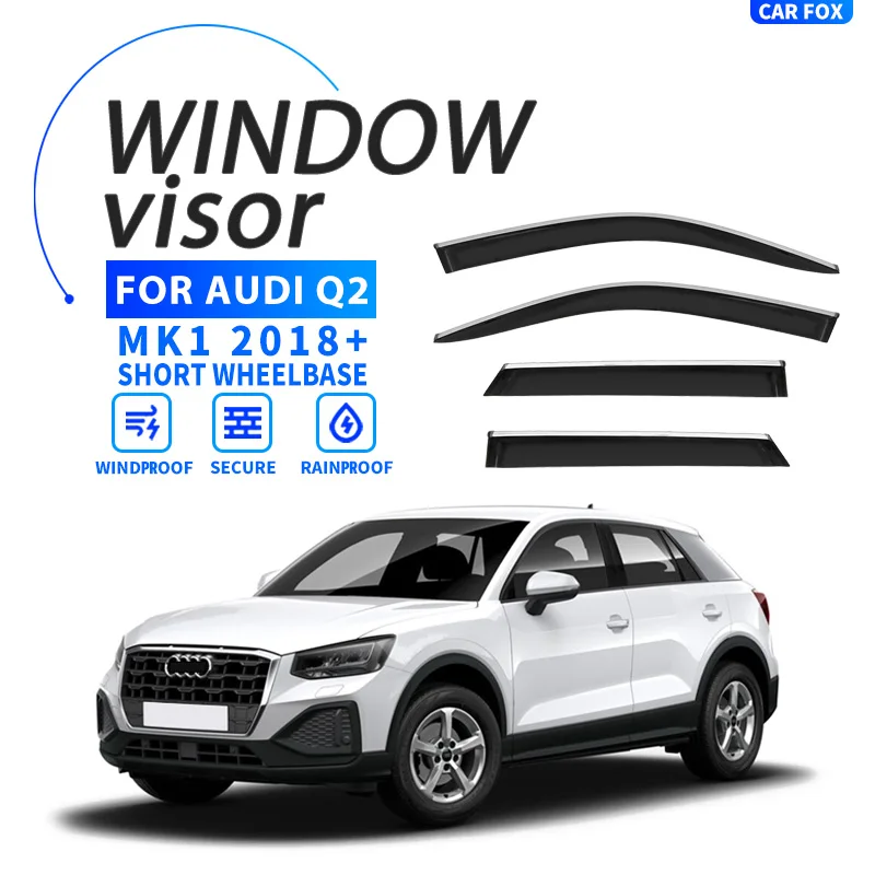 

4 шт./комплект, Пластиковые оконные козырьки для AUDI Q2 Q2L 2018-2022