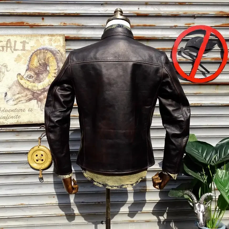 !Оптовая продажа. Куртка из натуральной кожи больших размеров. Модное мужское