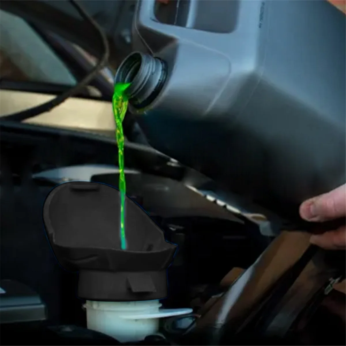 Автомобильная черная крышка чайника стеклянная для наполнения водой