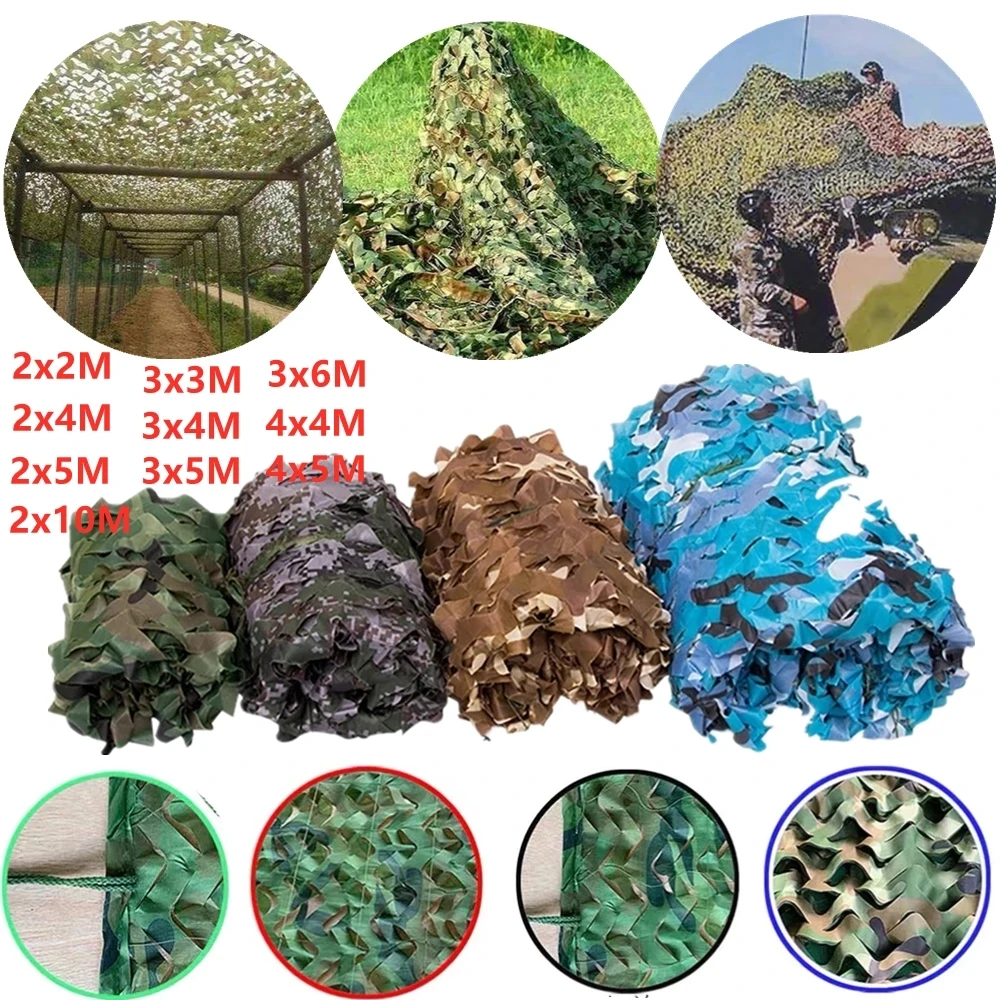 

Camouflage Nets Military Army Training Tent Shade Outdoor Camping Hunting Shelter Hide Netting Car Covers Garden Bar Decoration