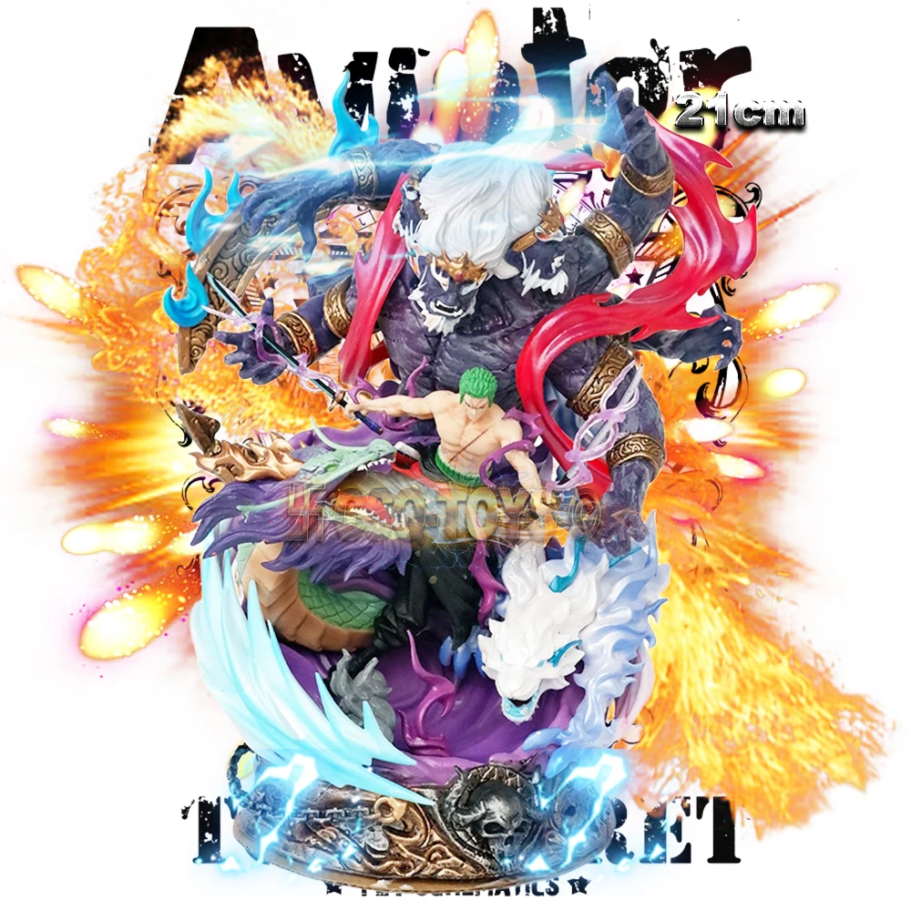 

CSQ Toys Anime ONE PIECE Roronoa Zoro The King of Hell's Place Figure 21cm Asura PVC Action Figures Collection Model For Gifts