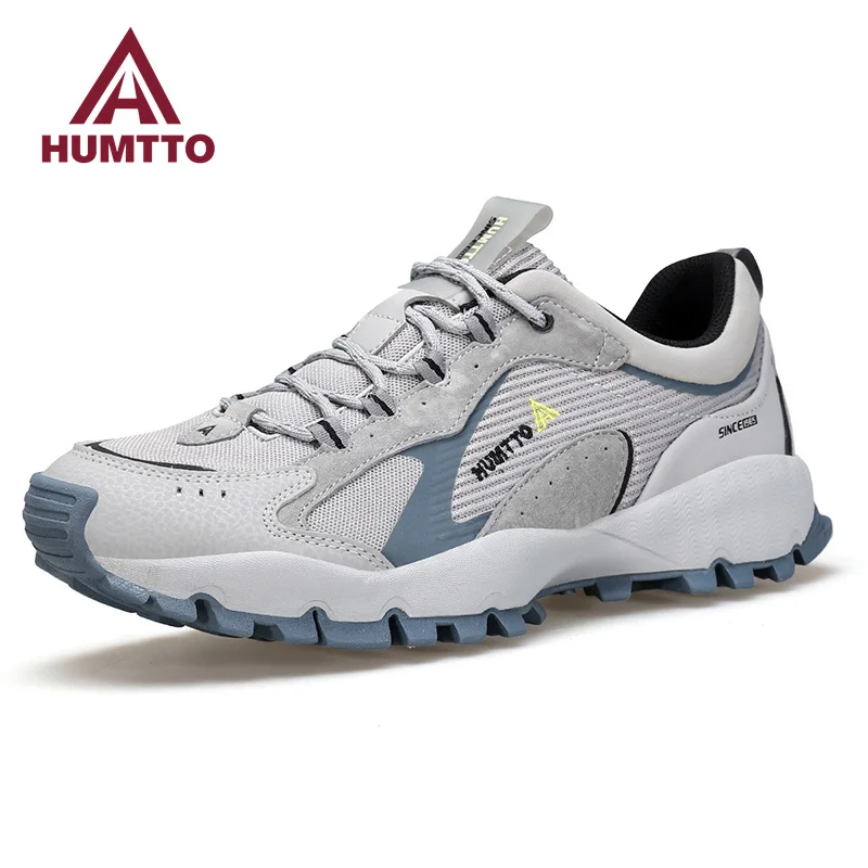 HUMTTO Jogging Running Shoes for Men Luxury Designer Leather Mens Sneakers 2022 Winter Breathable Gym Sport Casual Trainers Man