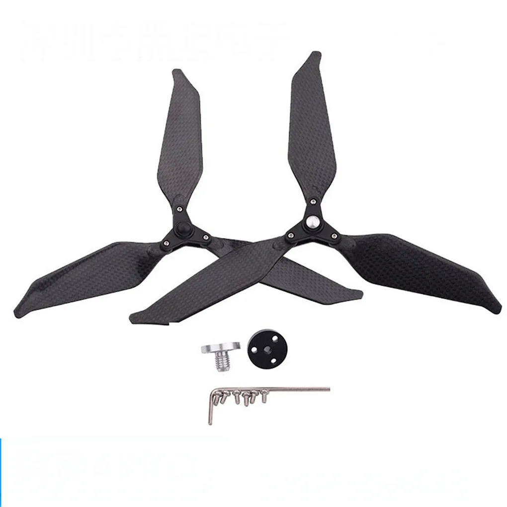 

2 Pieces Propellers 3 Blades Foldable Smooth Fly Easy to Transport Stable Performance Aerocraft Accessory Flying Machine Kit