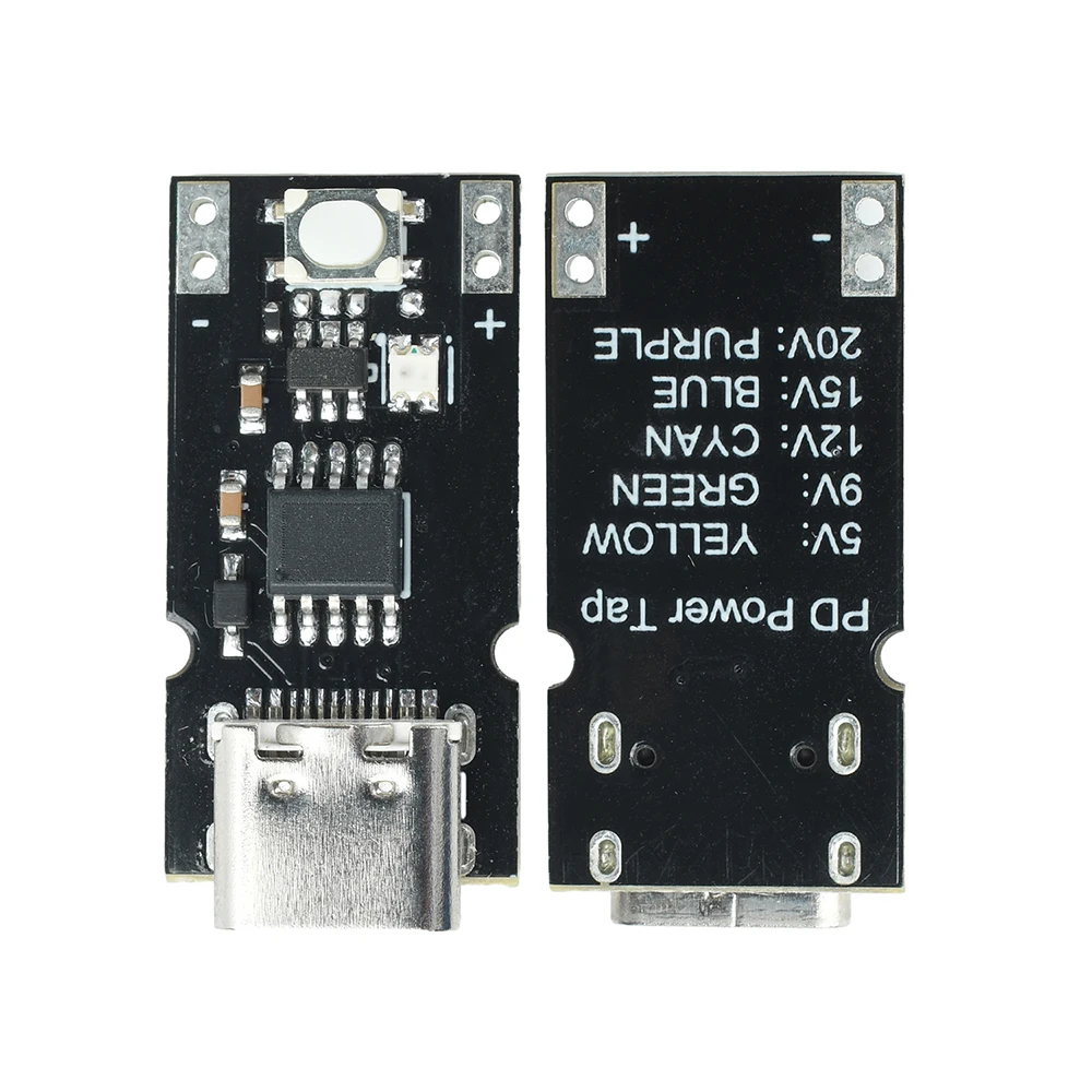 Фото USB Type-C PD QC Deception Board Trigger Fast Charge Module DC 5-20V Регулируемый индикатор модуля зарядки для повышения №4