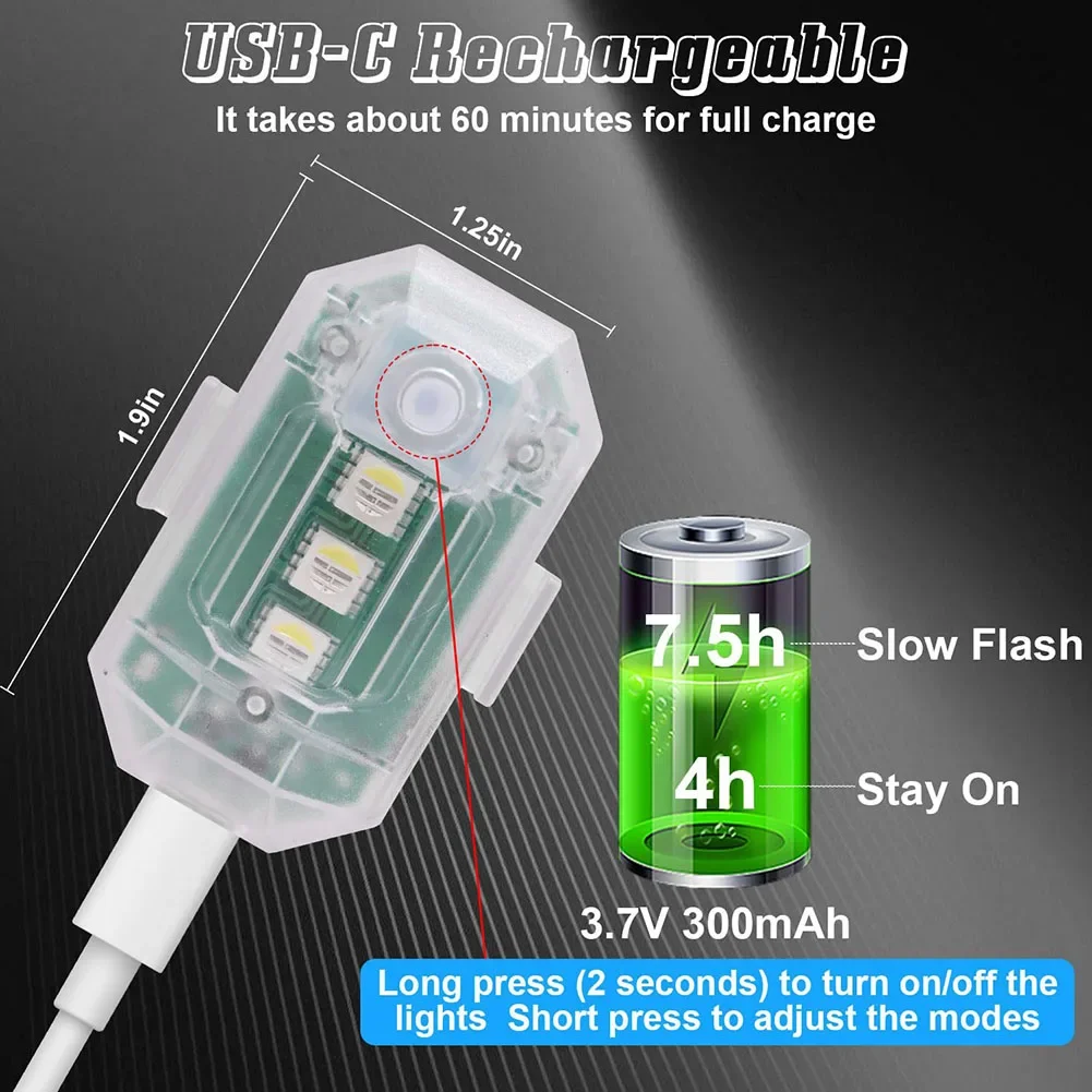 Перезаряжаемые беспроводные светодиодные стробоскопы 4 шт. IP65 водонепроницаемый