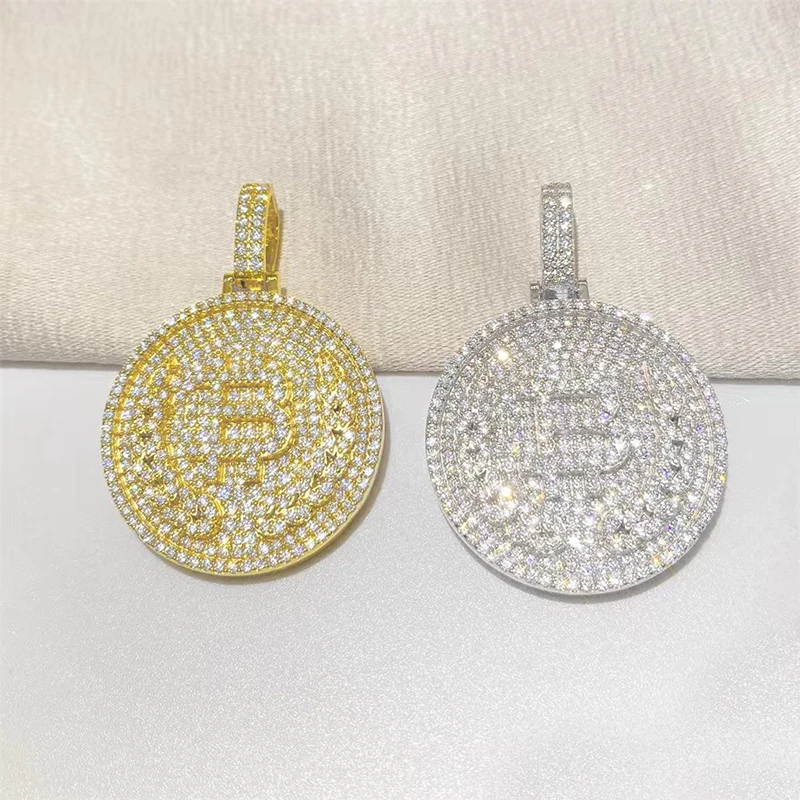 Кулон из серебра 925 пробы, с муассанитом, 16 к