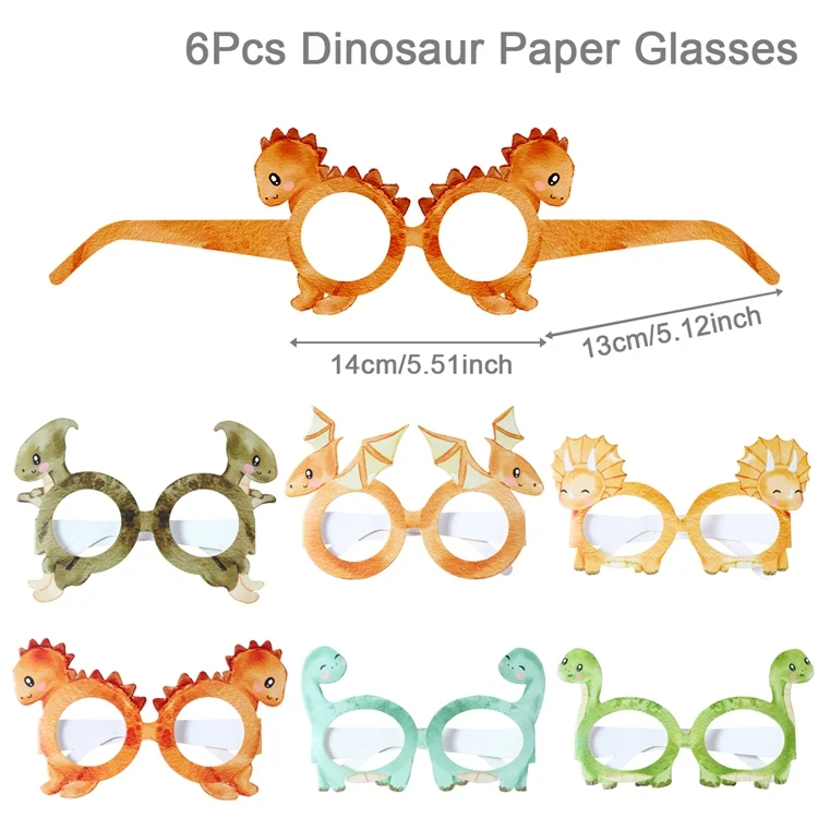 

Бумажные очки с динозавром FENGRISE