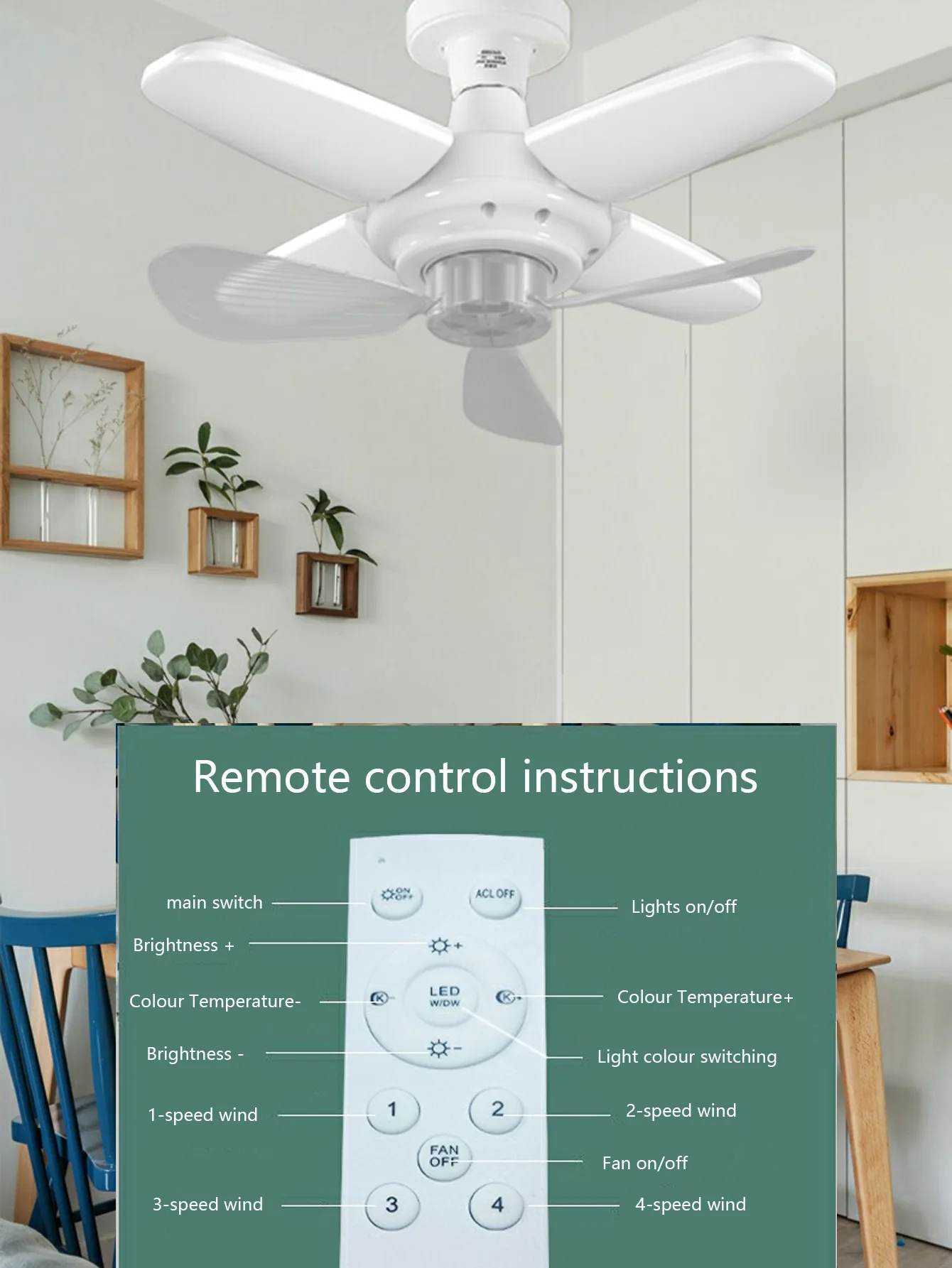 Белый Настенный Вентилятор E27 легко собирается и чистится подходит для гостиной