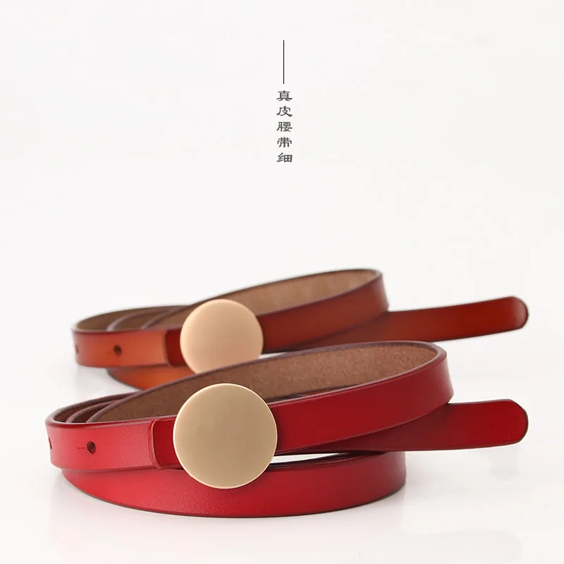 

New women's thin belt Korean Joker leather ladies dress decorated knotted belt