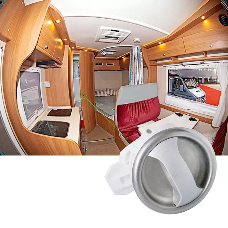 

Motorhome Safety Door Lock Caravan Wardrobe Lock Toilet Bathroom Handle Pull Knot Rotating Lock