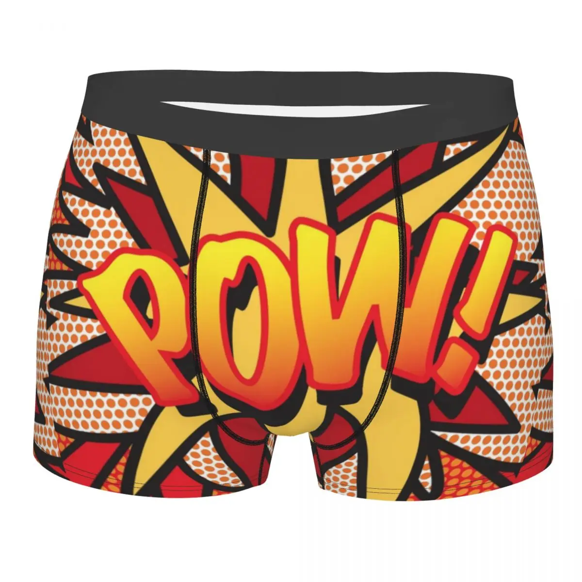 

Men Modern Comic Pop Art Boxer Briefs Shorts Panties Breathable Underwear Bang Wow Boom Pow Male Novelty S-XXL Underpants