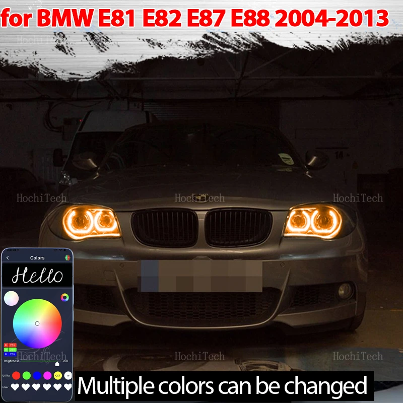 DTM RGB App Control LED Angel Eyes Ring Lamp Автомобильные ходовые огни DRL для BMW 1 серии E81 E82 E87 E88