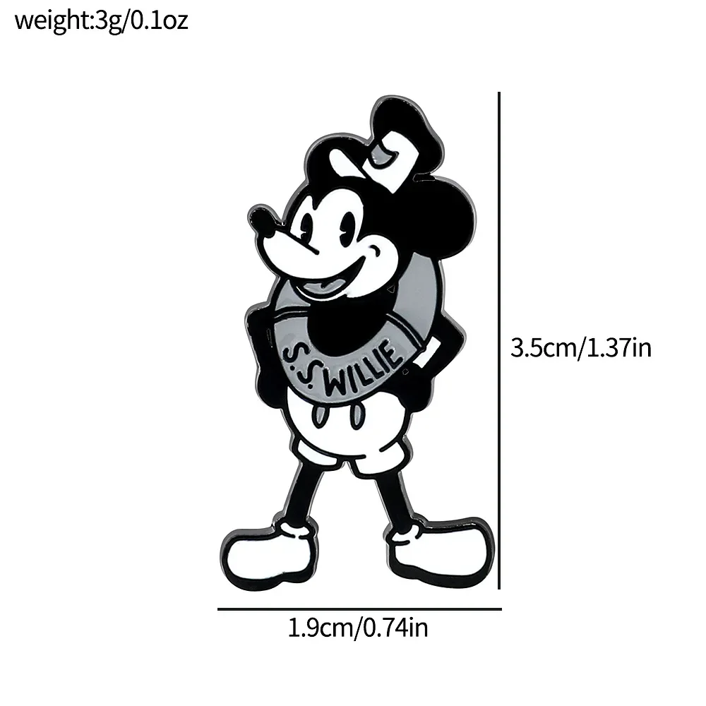 Металлическая брошь с изображением Микки Мауса в ассортименте