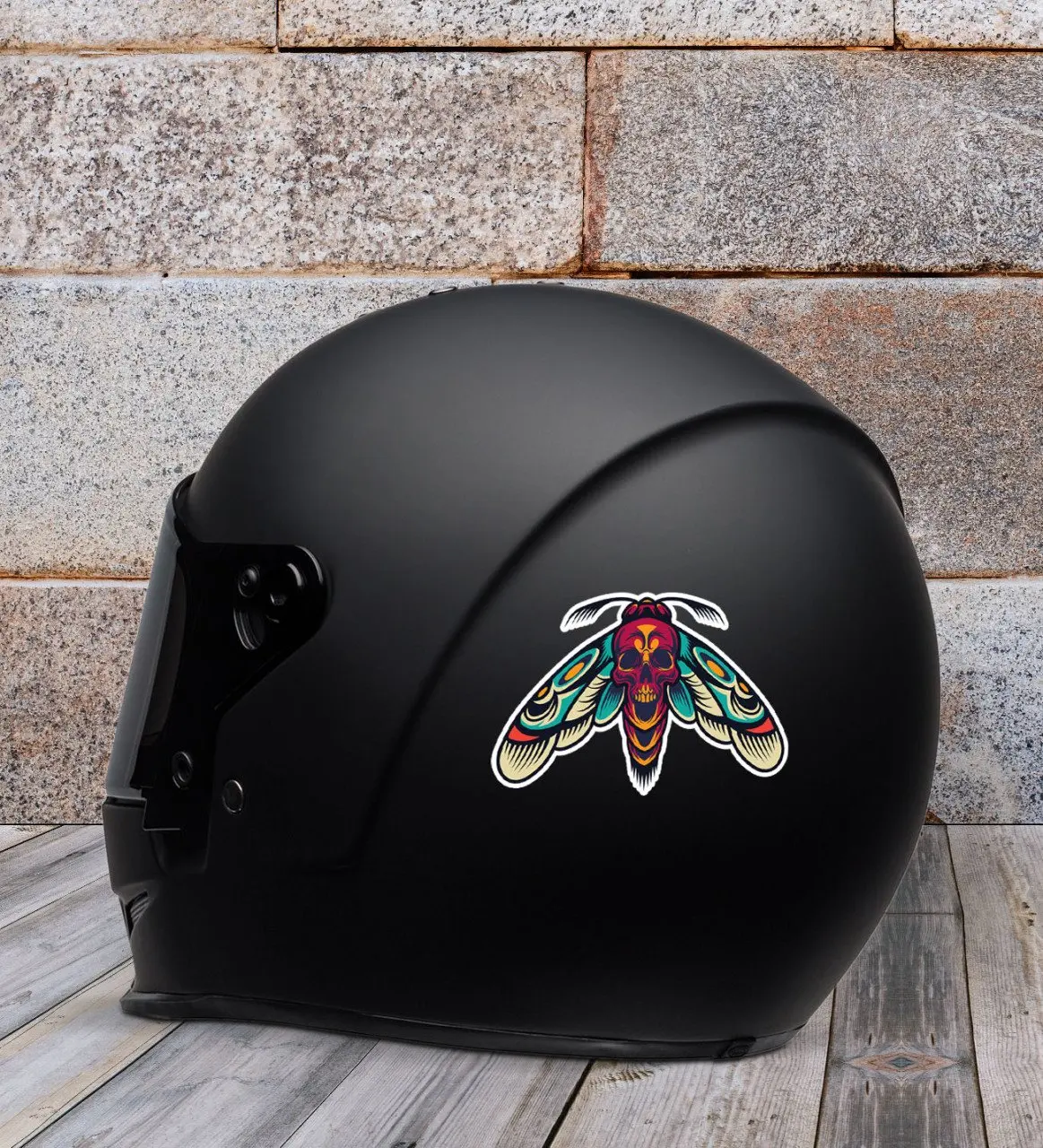 

BK Gift Skull And Crossbones Design Motor Helmet Sticker-1