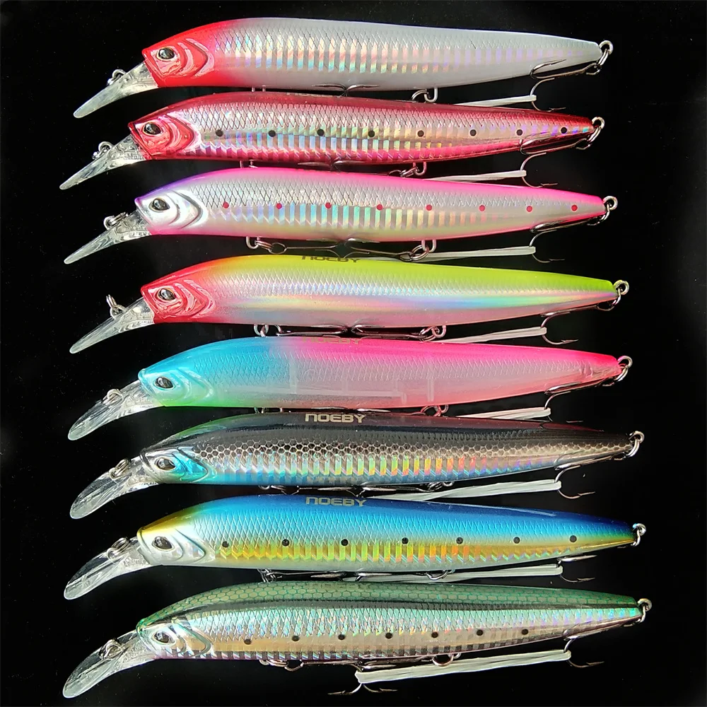 

Noeby 8pcs 135mm 41g Sea Heavy Sinking Fishing Saltwater Wobbler Big Jerkbaits Minnow Swimbait Carp Tuna for Fishing
