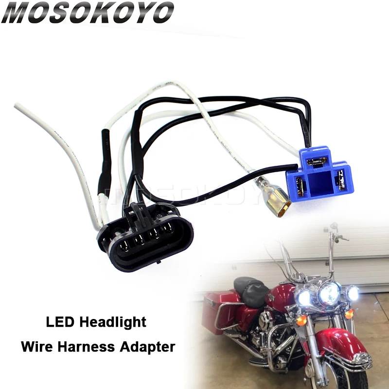 

Переходник для переоборудования фар, гнездо кабеля, адаптер для кабеля, 7 дюймов, стандартная проводка фары для Harley Road King Street Electra Glide