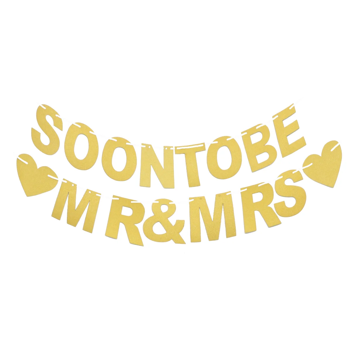 

Banner Wedding Shower Party Gold Bridal Decorations Garland Engagement Bridebe Accessories Decoration Glitter Garlands