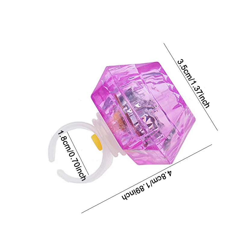 Кольцо со светодиодсветодиодный подсветкой и бриллиантами 2 шт. |