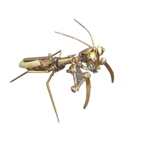 10 x 6 6 x 9cm 3d metal steampunk mechanical insect metal big mantis model handmade creative crafts decoration finished