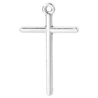 5pcslot simple antique silver slender cross charms alloy pendant for necklace earrings bracelet jewelry making diy accessories