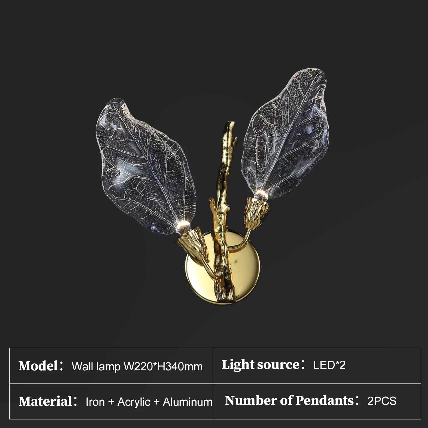 

Подвесная люстра Artpad, листья из смолы