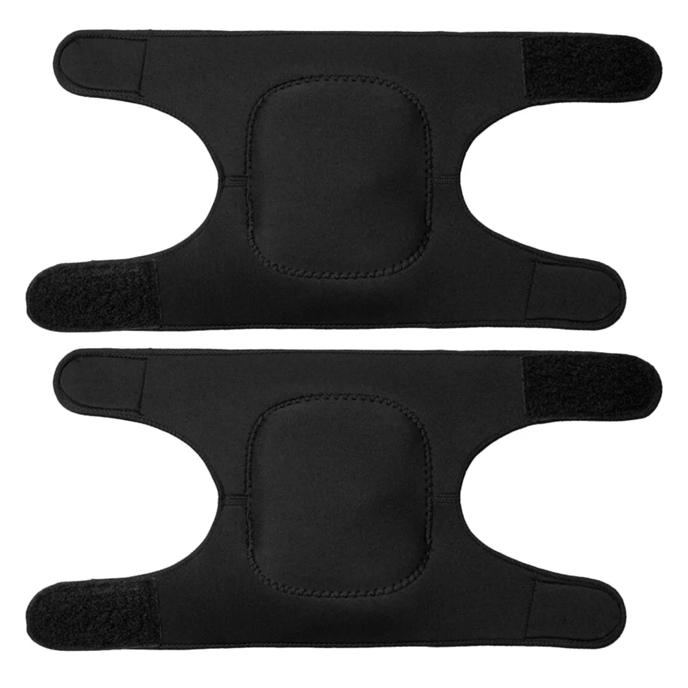 

2Pcs Rubber Sponge Knee Protective Wraps Elastic Knee Protective Pads for Player