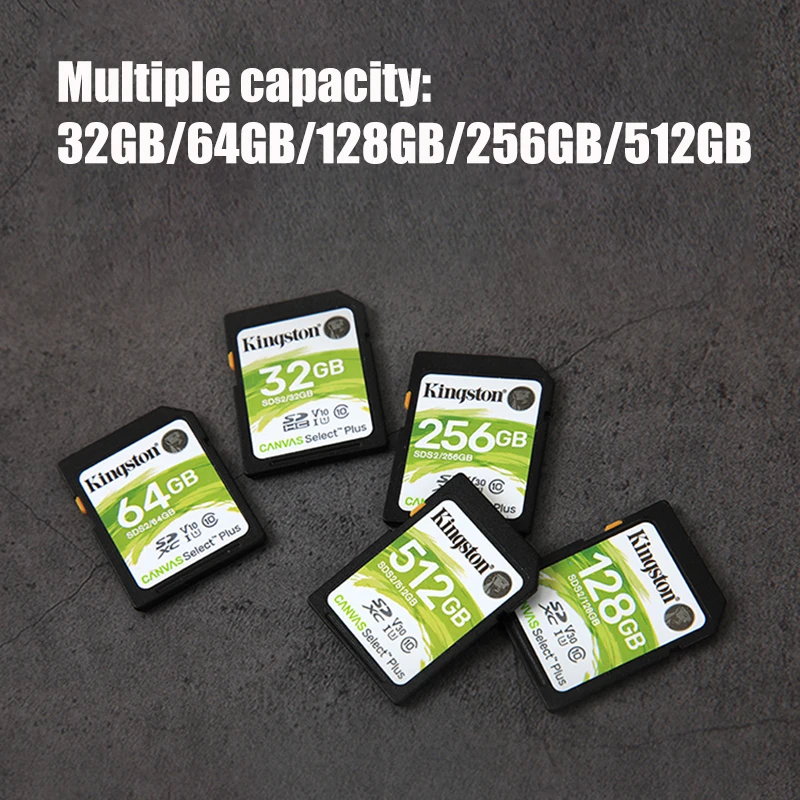 Kingston карты памяти SDS2 SDHC SDXC 32 ГБ Micro SD карта 64 Гб 128 256 512 C10 UHS-I флэш-карта для DV DC DSLR ILDC