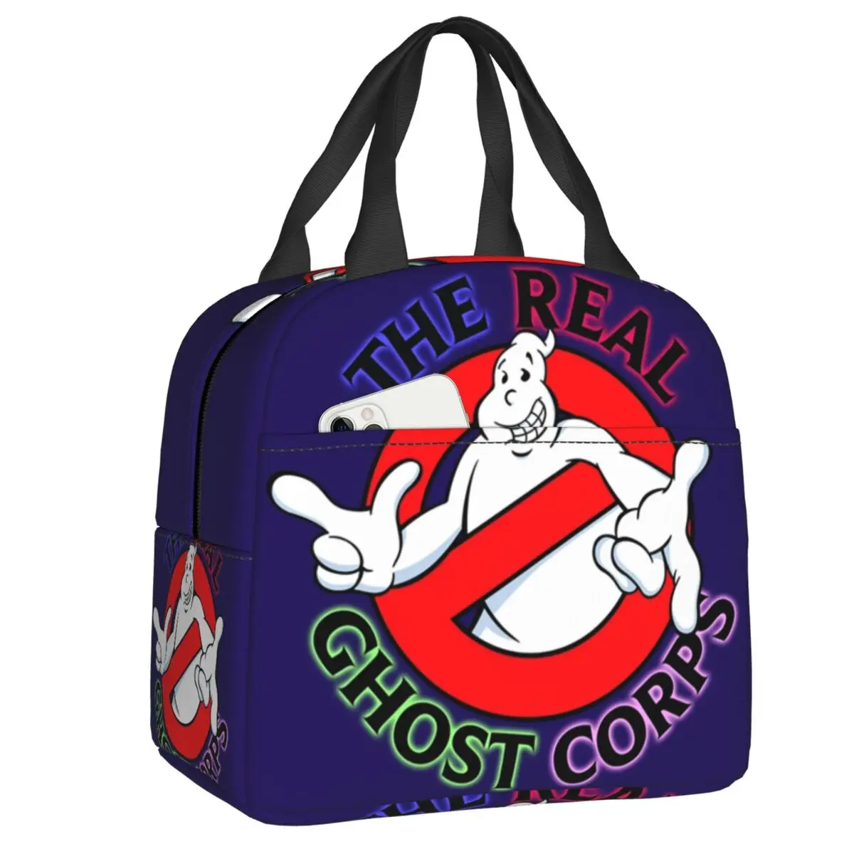 

Real Ghost Corps Insulated Lunch Bag for Women Portable Ghostbusters Thermal Cooler Lunch Tote Office Picnic Travel