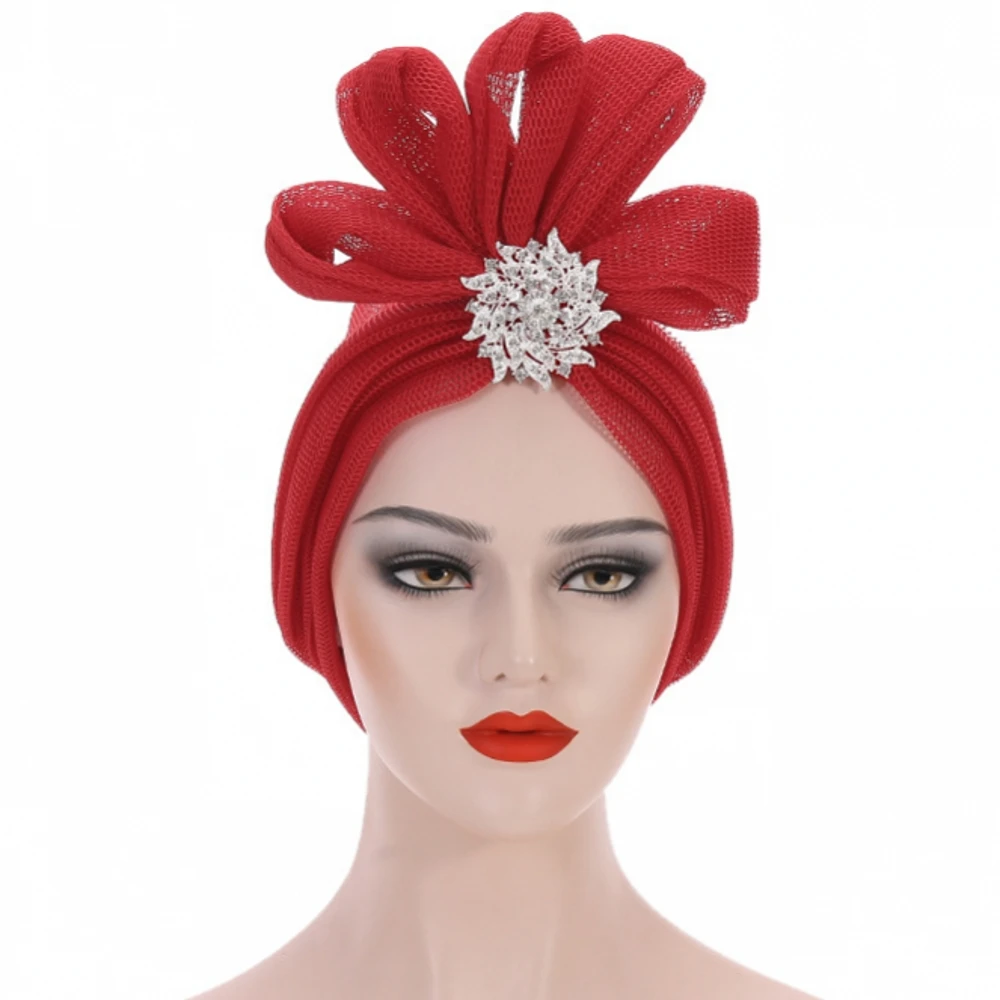 

Тюрбан, шапки, перекрестные готовые к ношению, головной платок, Арабская повязка на голову, африканские женщины, оплетка тюрбаны, автоматиче...