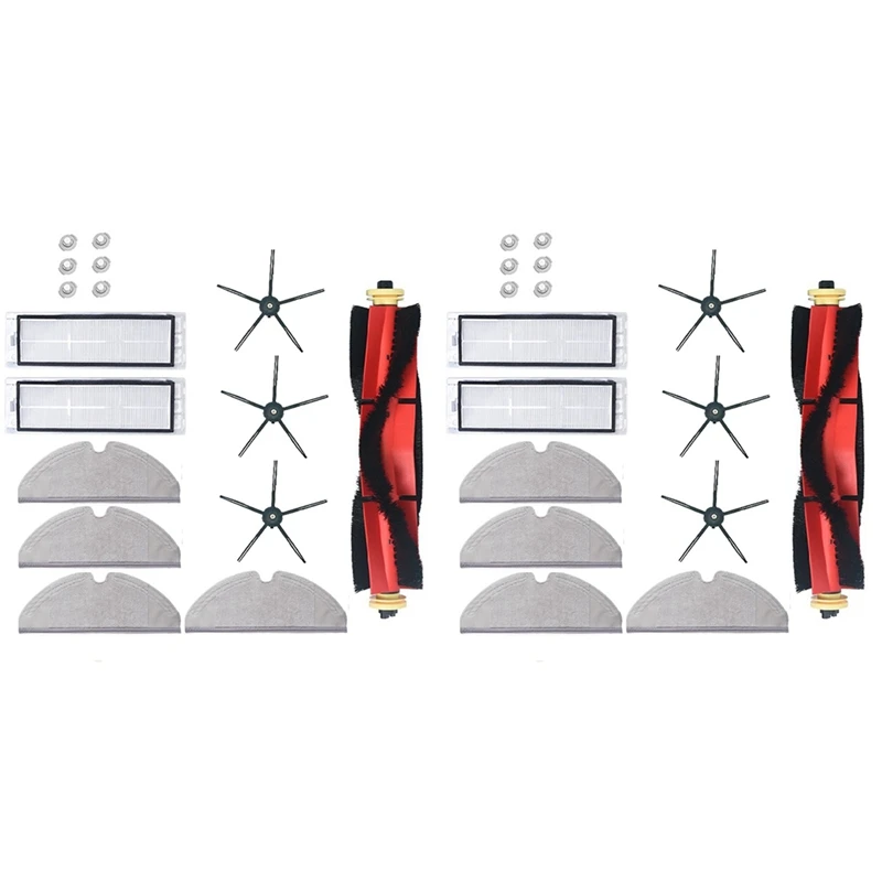 

Аксессуары для пылесоса Xiaomi Roborock S5 Max S50 S6, моющиеся запчасти, HEPA фильтр, основная щетка, боковая щетка, 32 шт.