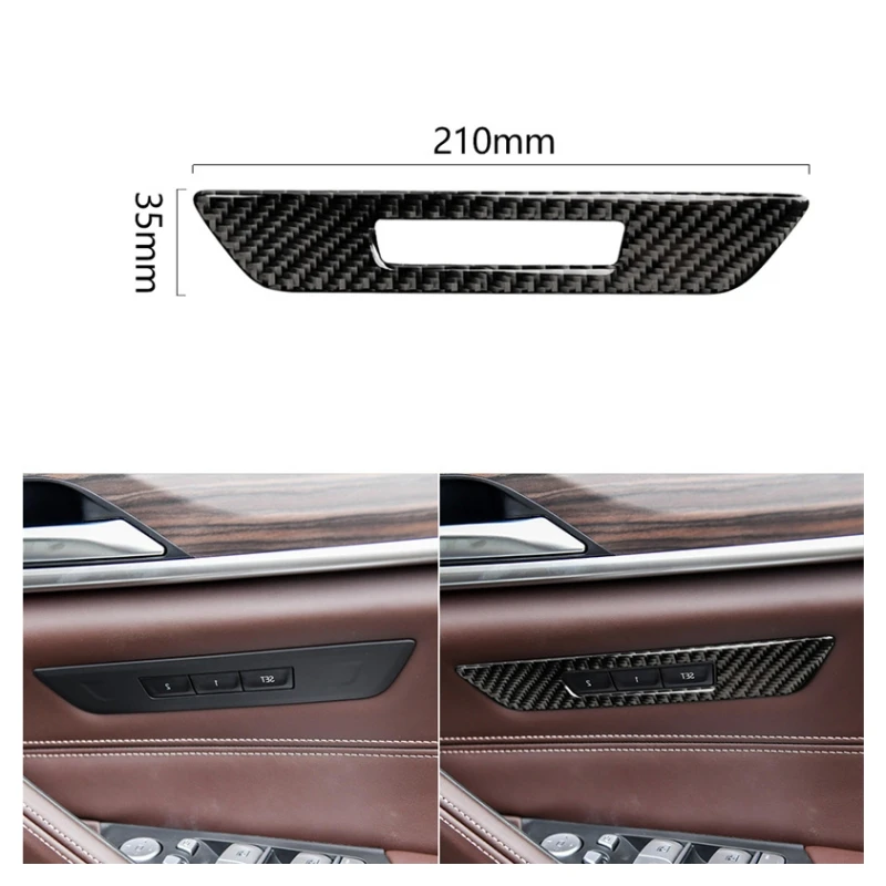 

For BMW 5 Series G30 G38 528li 530li 540li 2018 Carbon Fiber Sticker Car Seat Memory Button Frame Trim Interior Car Accessories