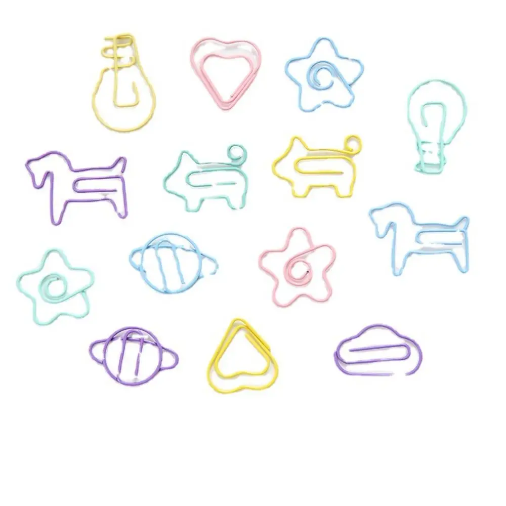 

10 шт., металлические зажимы для бумаги карамельного цвета