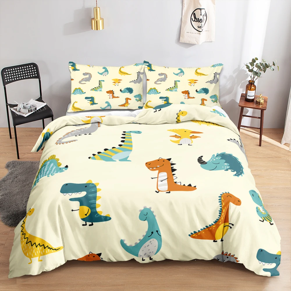 Hot Sell Custom 3d Cartoon Pattern Printed Bedding Set On Demand Duvet Cover Set