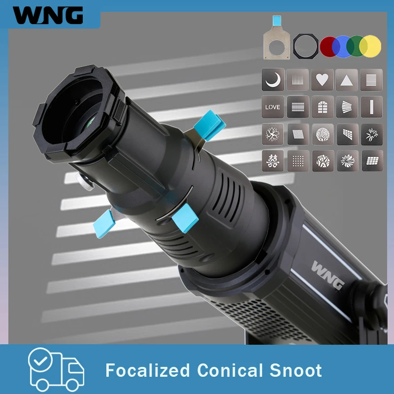Фото Focalize конический тубус Bowens Mount фото конденсатор со встроенными фотофильтрами формы Gobo №1