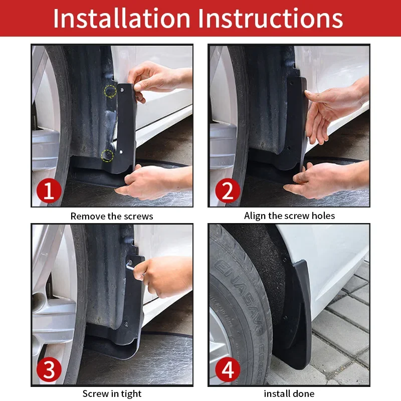 Брызговики для Пекина BAIC X75 X7 2024 2025 грязеотталкивающие щитки передние и задние