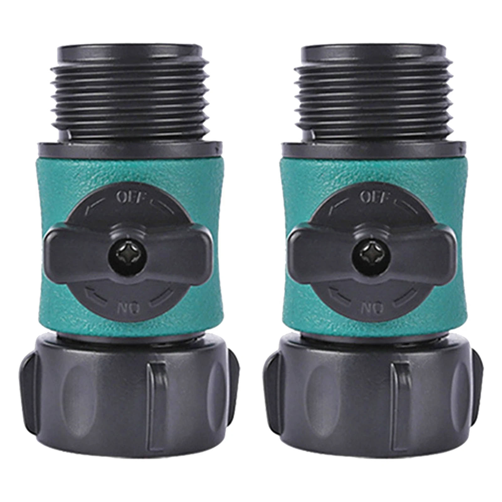 

2pcs 3/4 Inch Full Flow Shut Off Valve Convenient Watering Tools Garden Hose Ergonomic Handle Practical ABS Good Sealing Durable