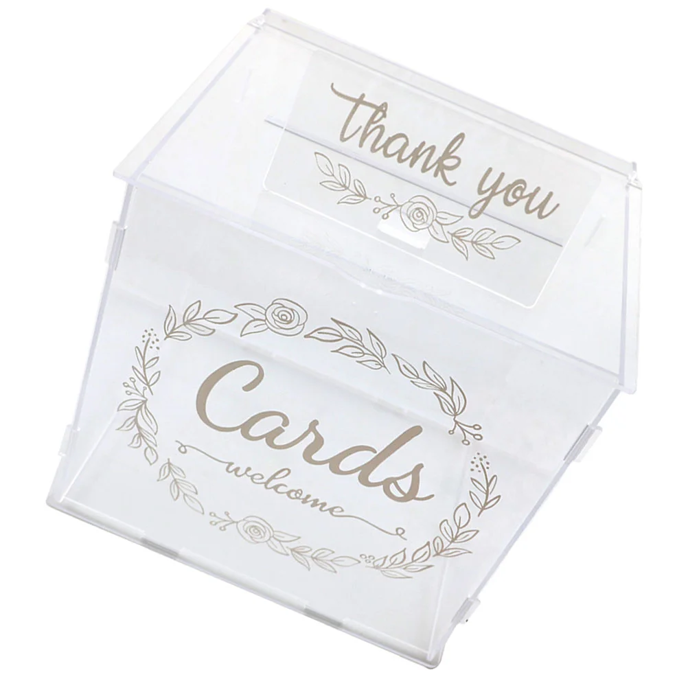 

Wedding Party Reception Cards Box DIY Message Box Acrylic Engagement Party Card Box
